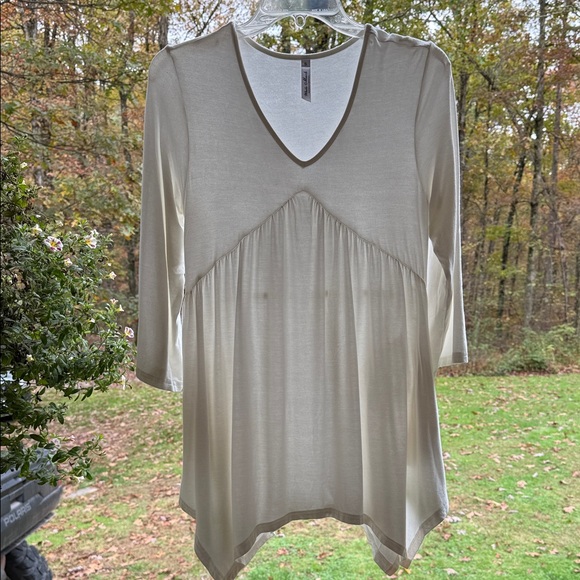White Mark Tops - NWOTS White Mark Cream V-Neck Tunic